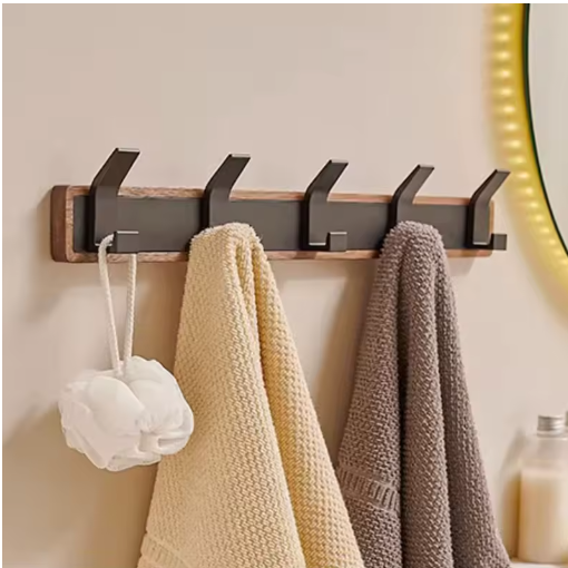 Porte-manteau mural en bois