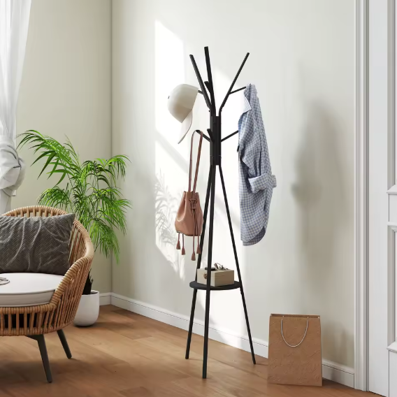 Porte-manteau sur pied design moderne — Noir