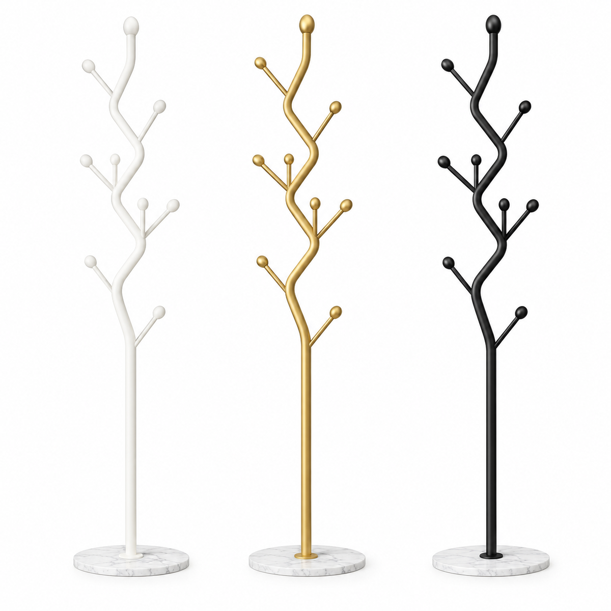 Porte-manteau arbre en métal au design minimaliste