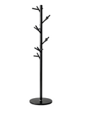 Porte-manteau sur pied en métal noir au design moderne
