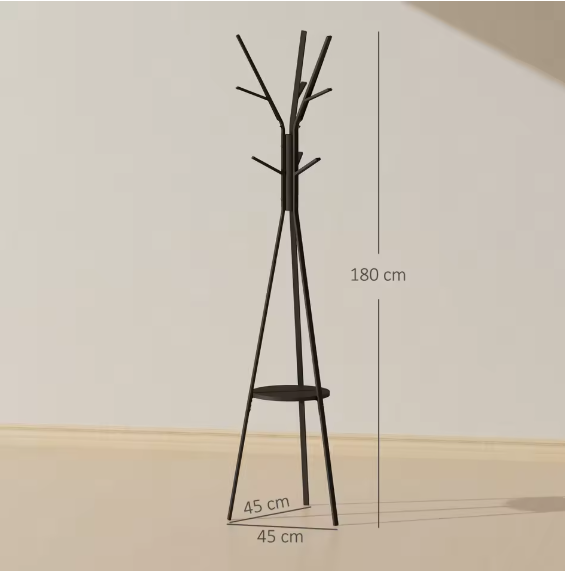 Porte-manteau sur pied design moderne — Noir